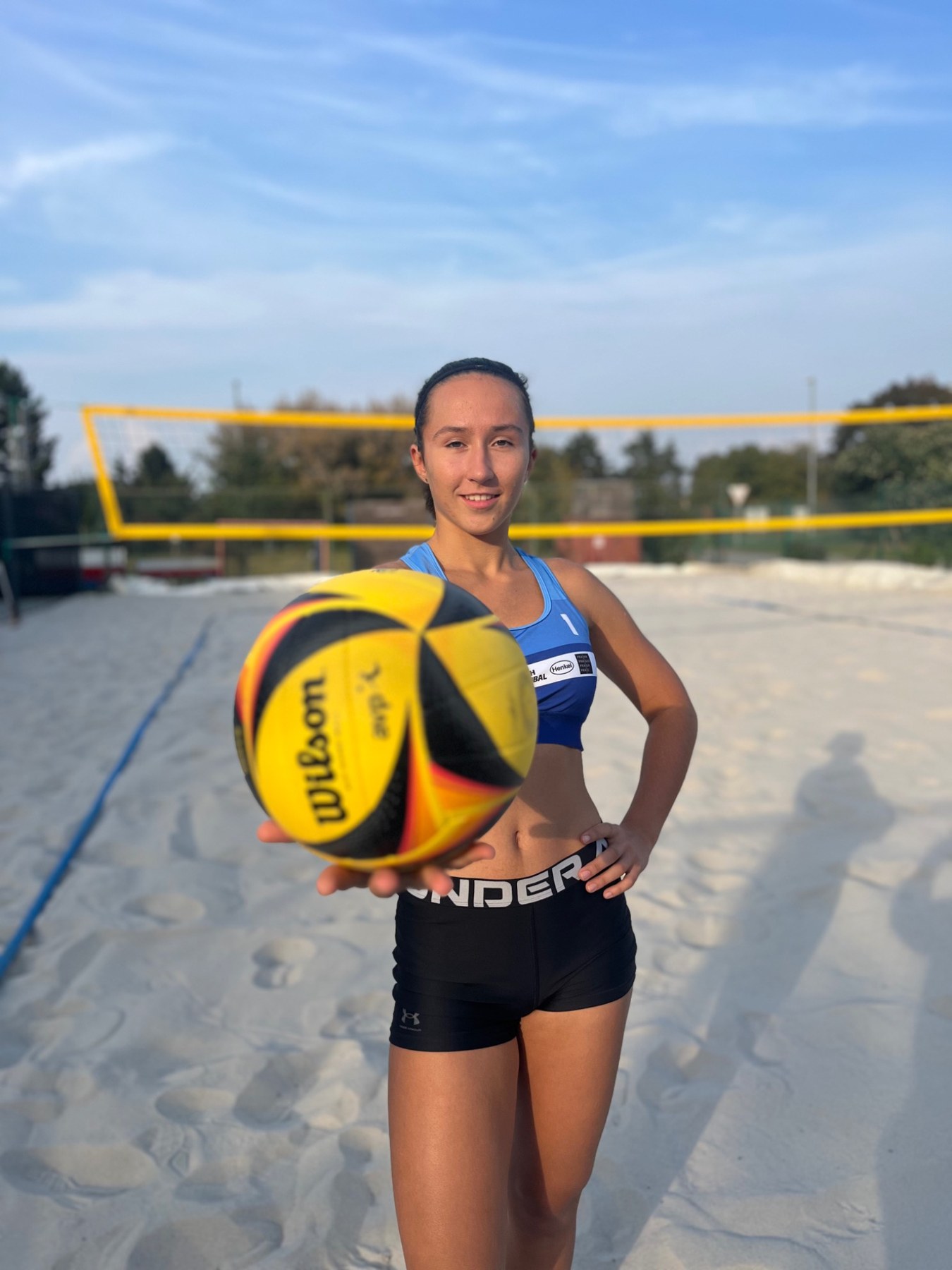 Denisa Černá on the beach volleyball court